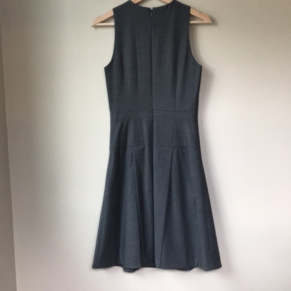 J.Crew tall pleated sheath grey dress - Picture 2 of 9